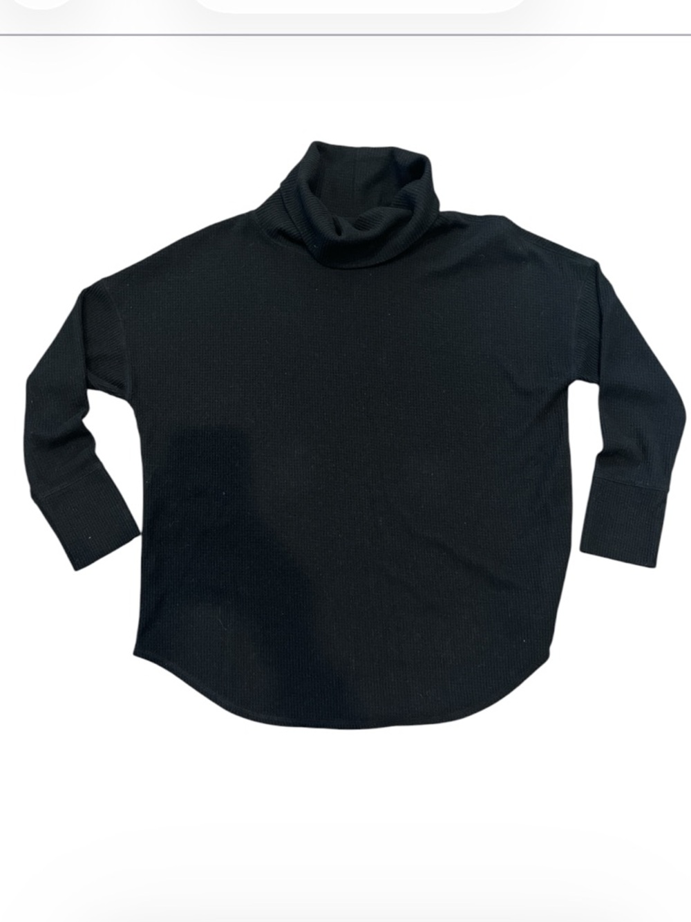 Time and Tru Womens XL (16-18)
Cowl Neck Waffle Tunic
Black Sweater